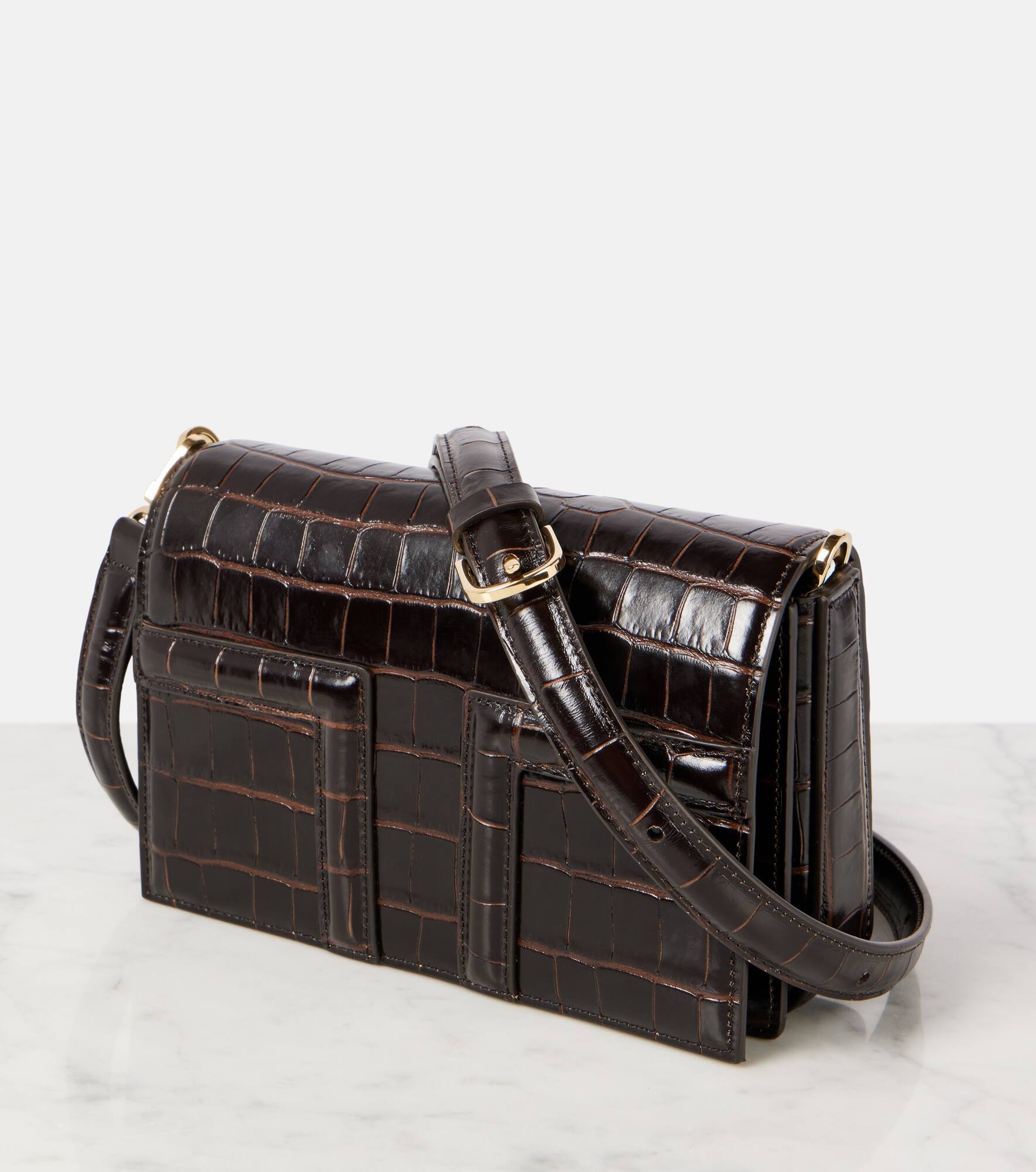 T-Flap Mini croc-effect tote bag - 6