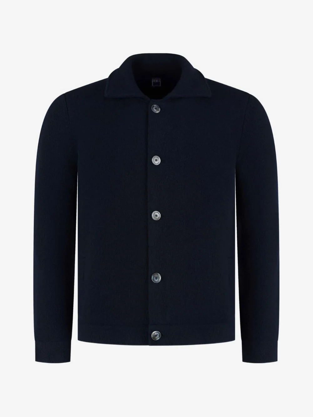 button-up collared cardigan - 1
