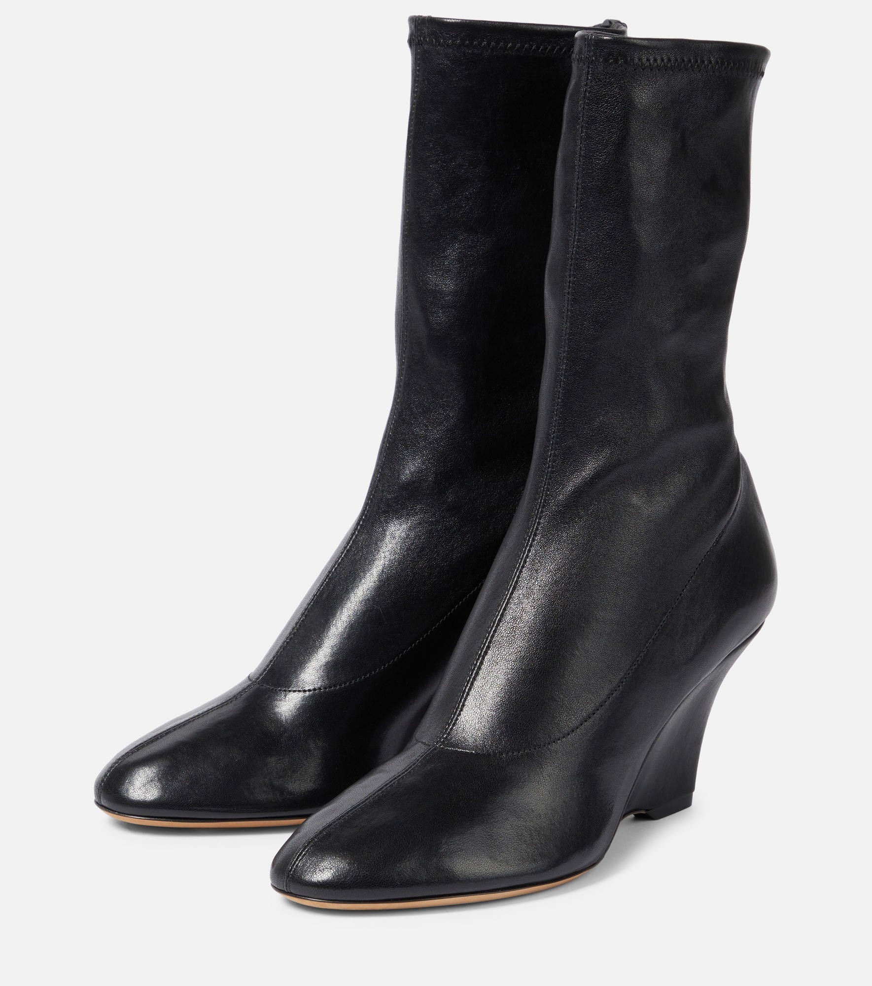 Apollo wedge leather ankle boots - 5