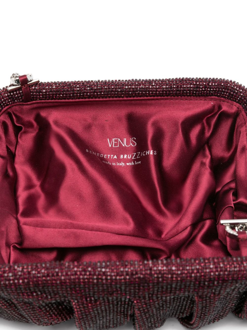 La Grande Venus crystal-embellished pleated clutch - 4