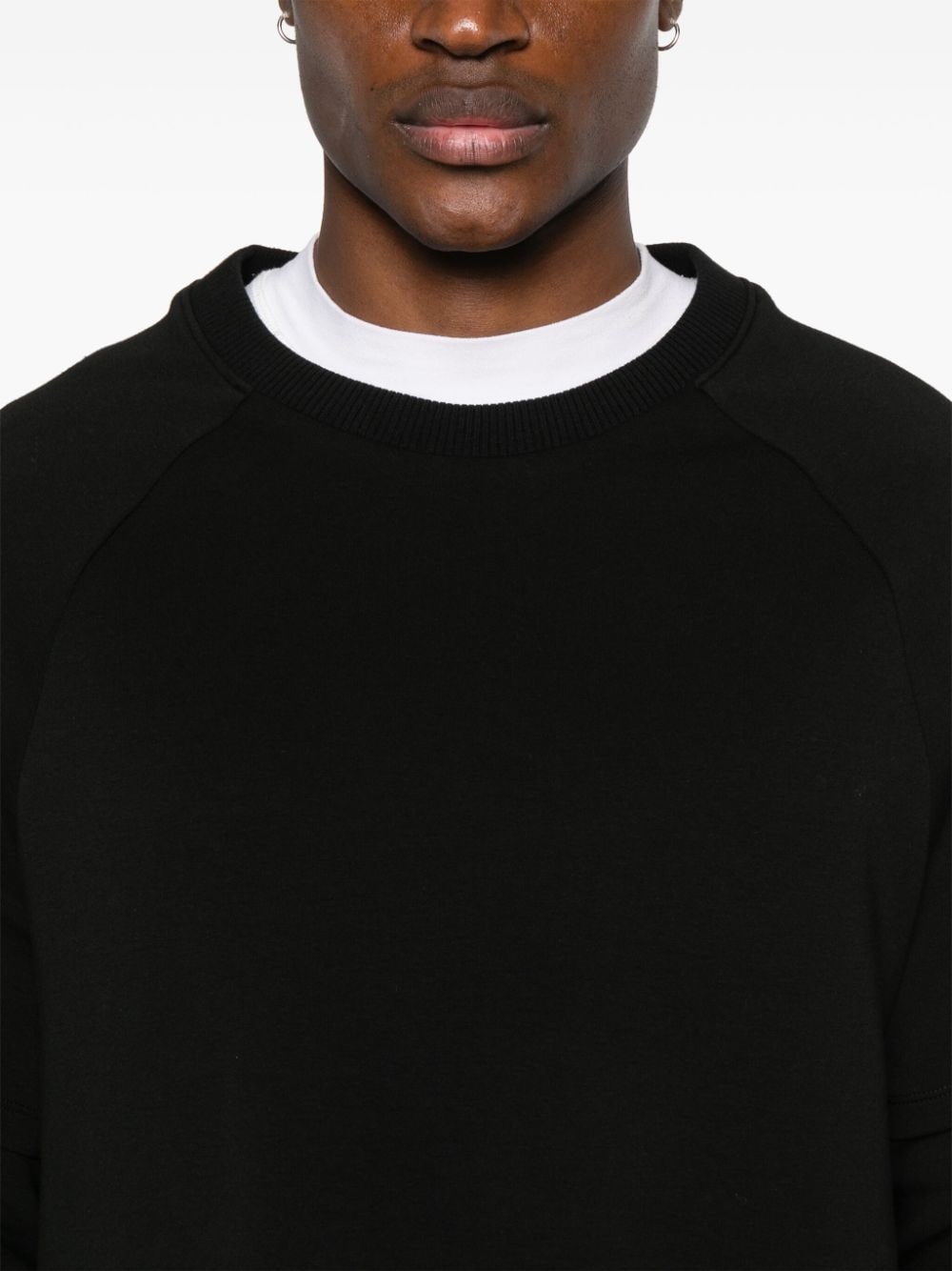 layered jersey sweatshirt - 5