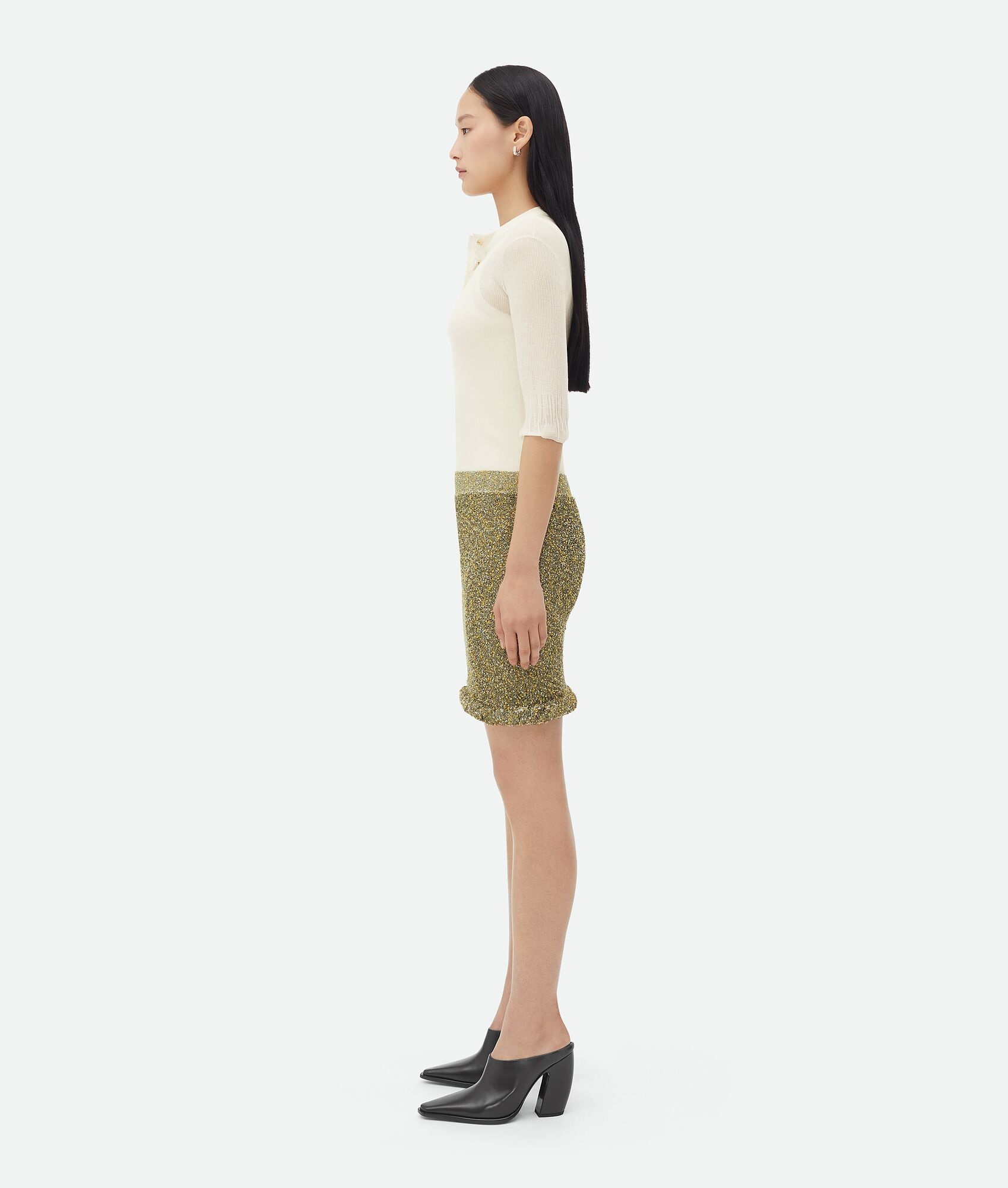Towelling Viscose Mini Skirt - 2