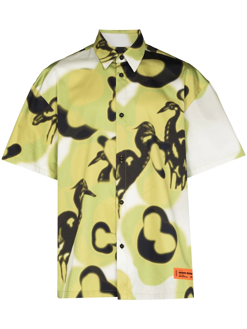 camouflage print bowling shirt - 1