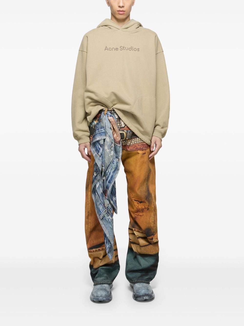 stud-logo hoodie - 2