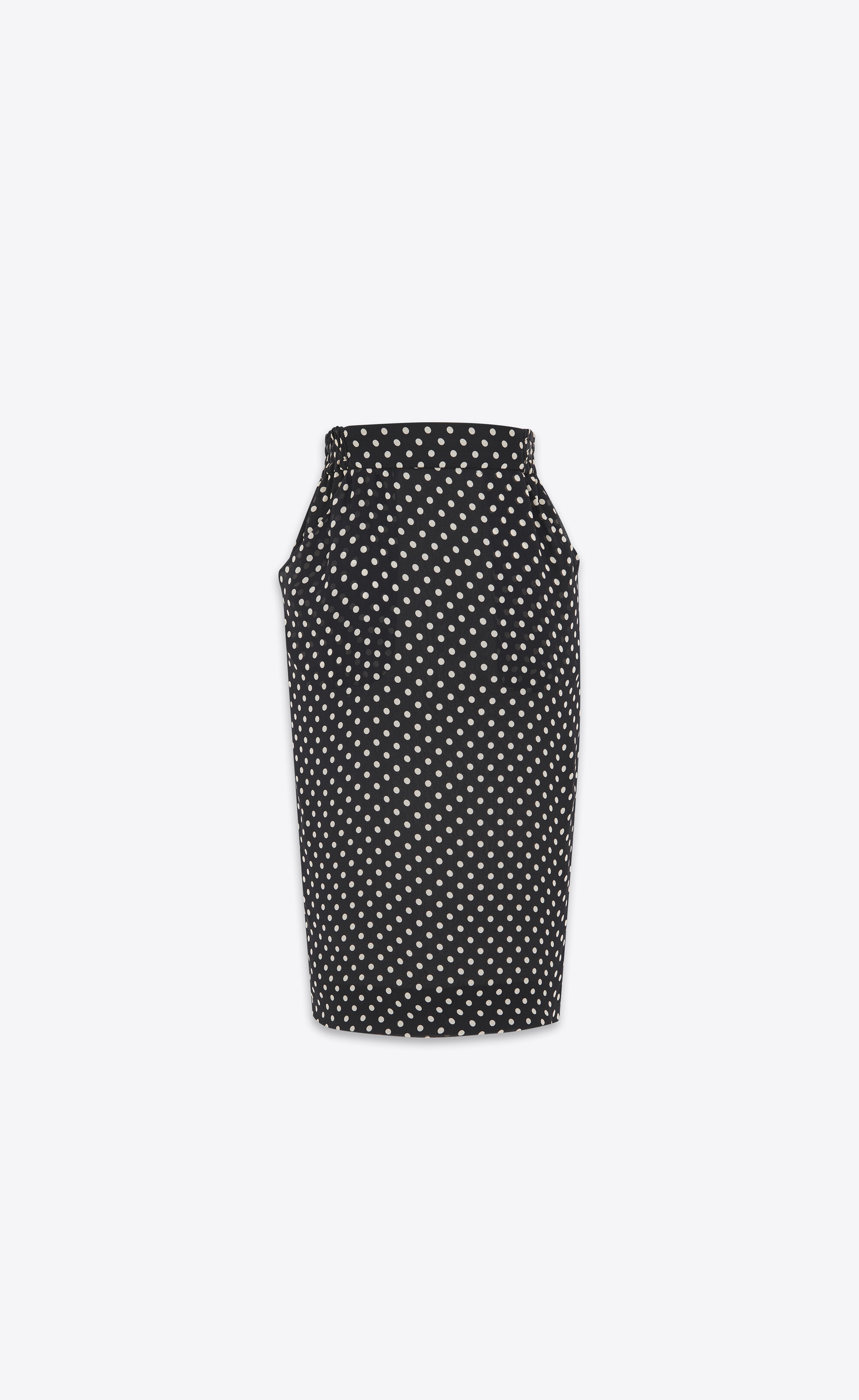 pencil skirt in dotted silk charmeuse - 1