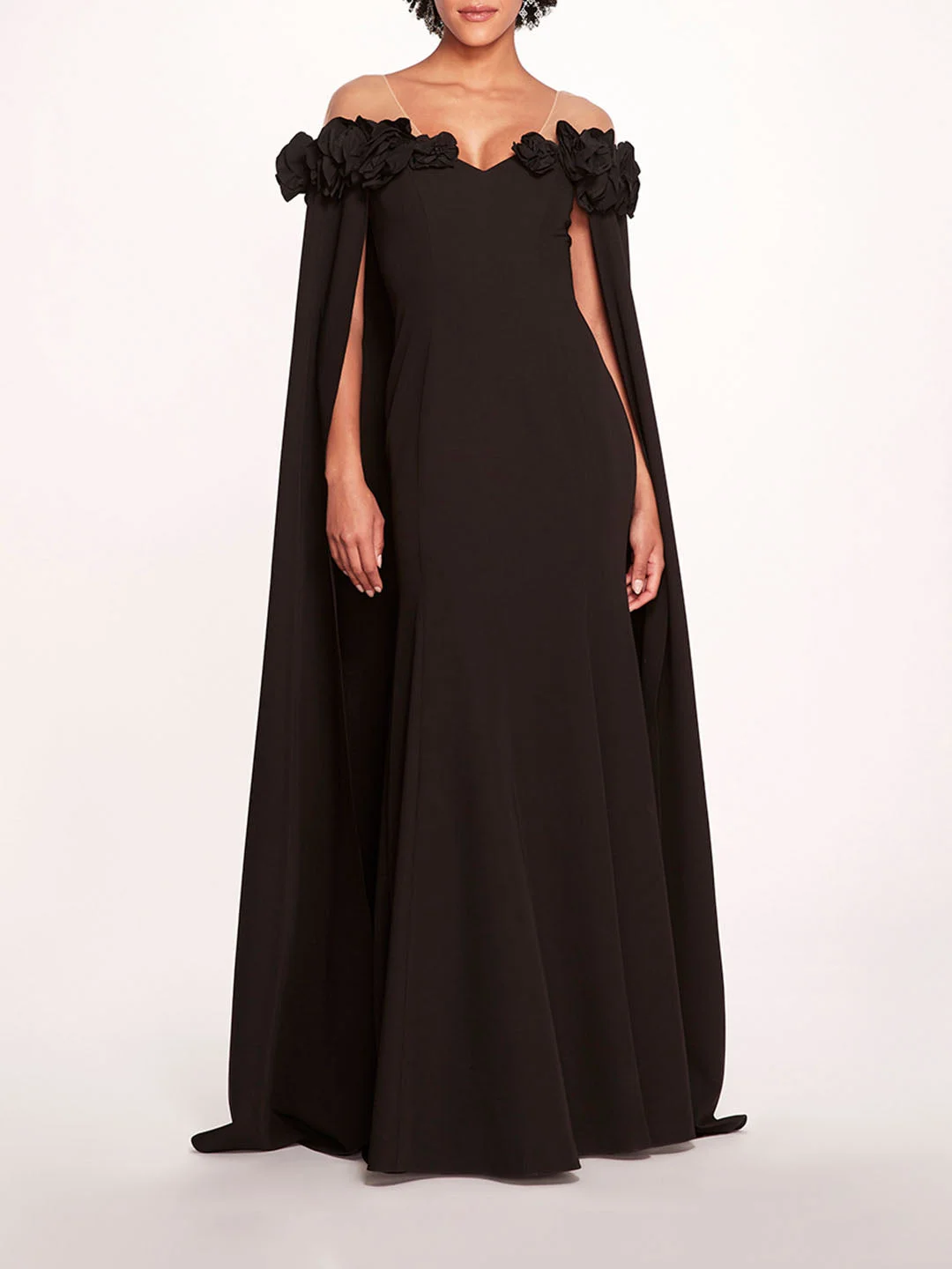 OFF SHOULDER ILLUSION GOWN - 1
