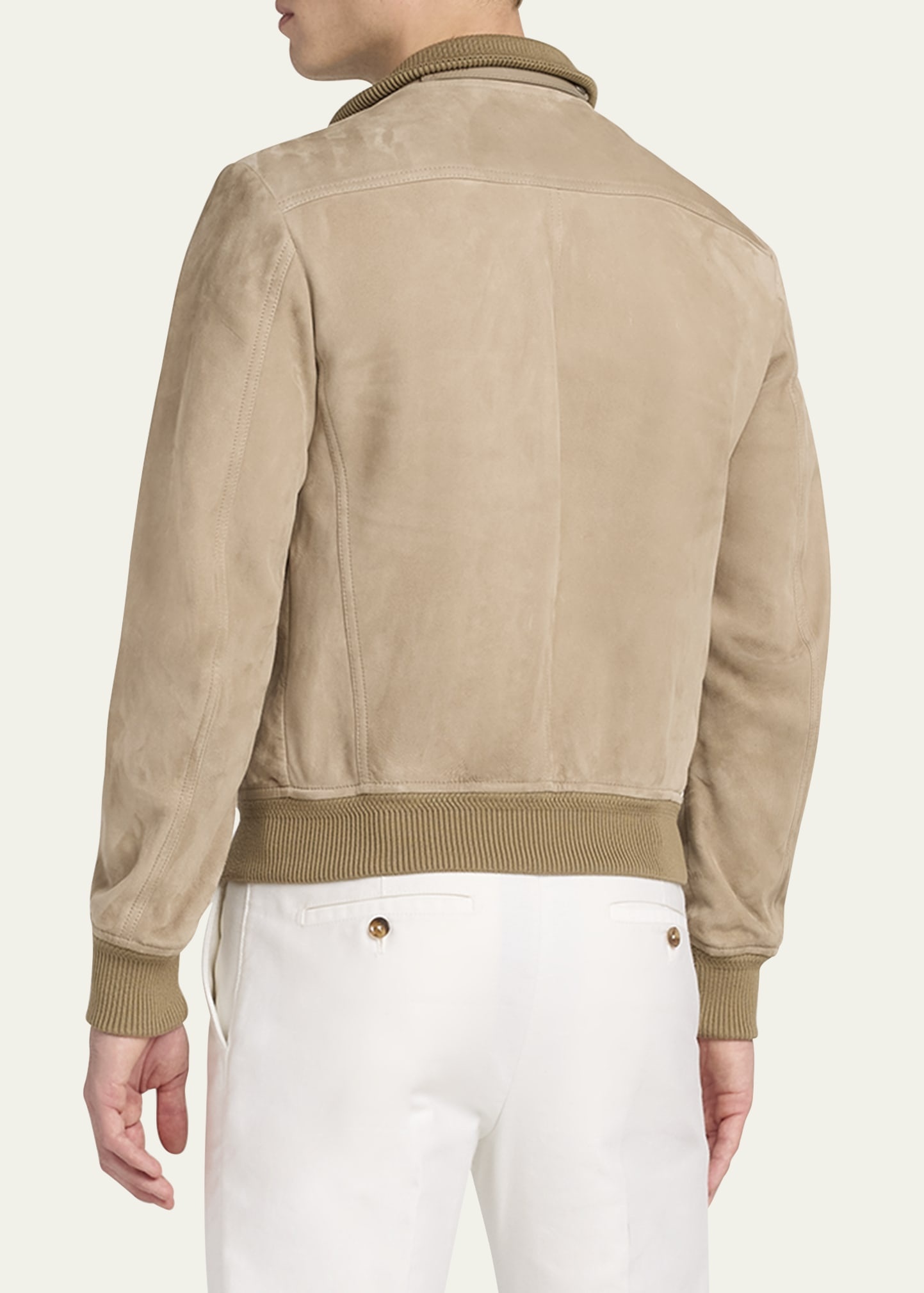 Suede Double-Pocket Bomber Jacket - 3