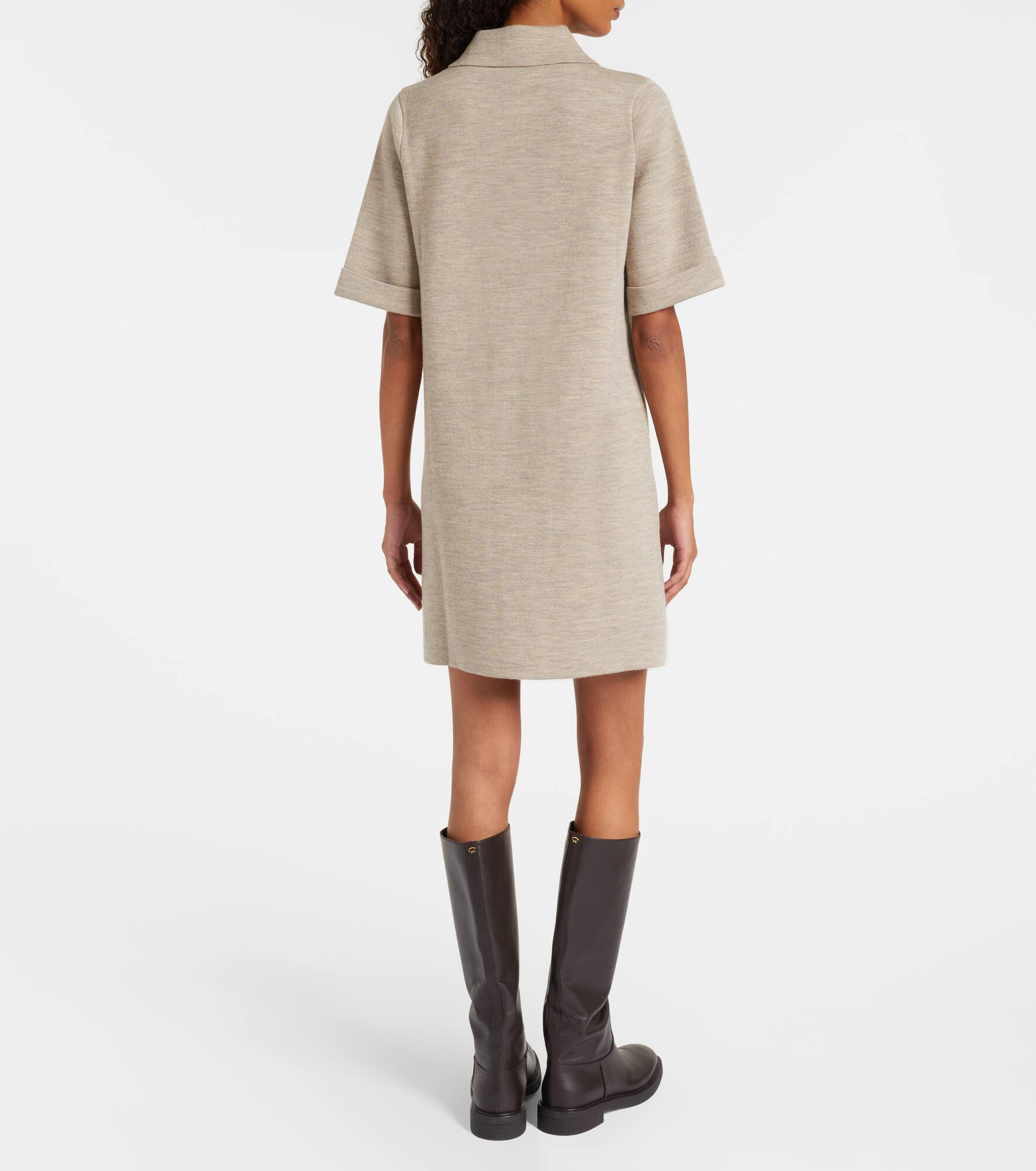 Madden knitted wool polo dress - 3