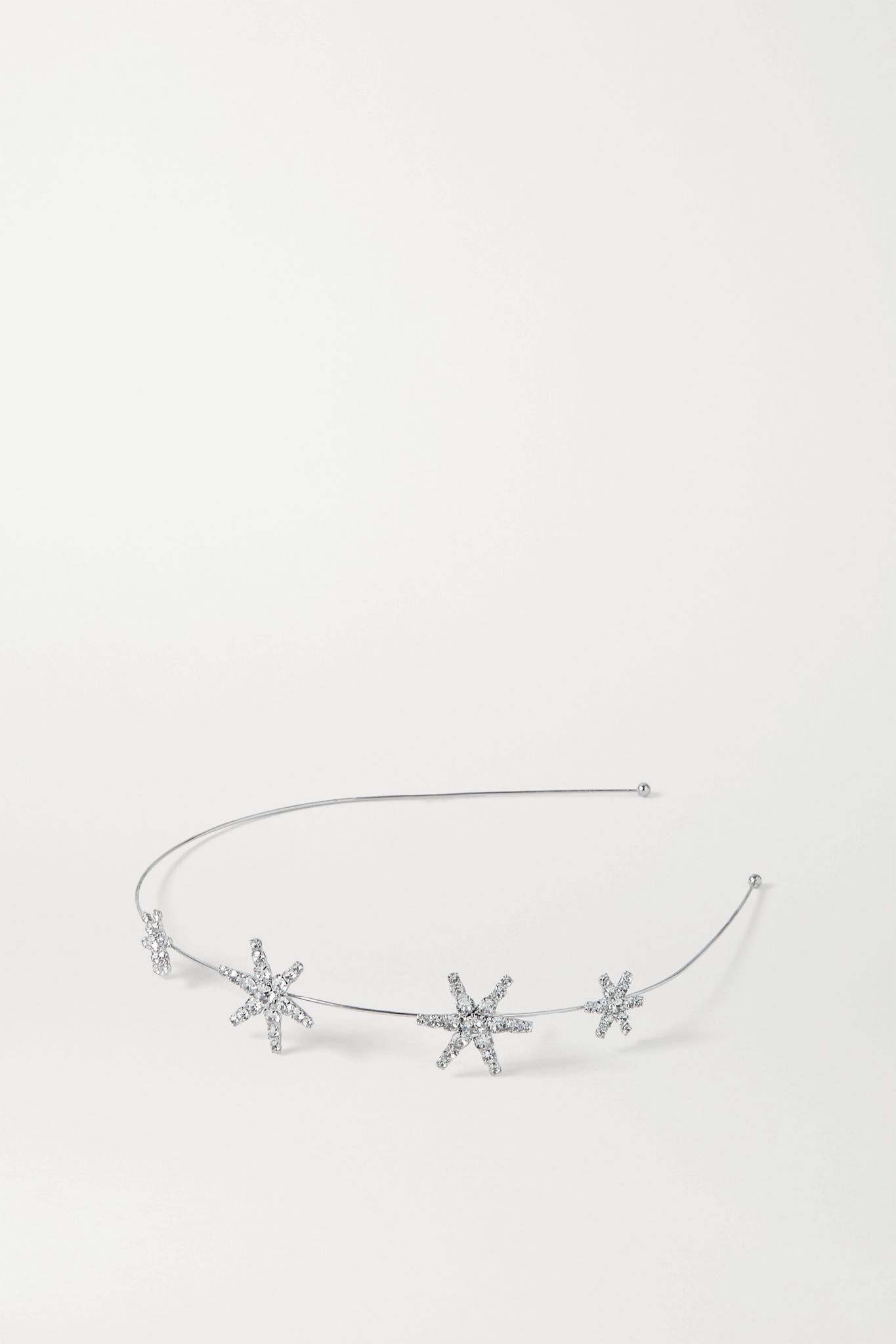 Hila rhodium-plated Swarovski crystal headband - 1