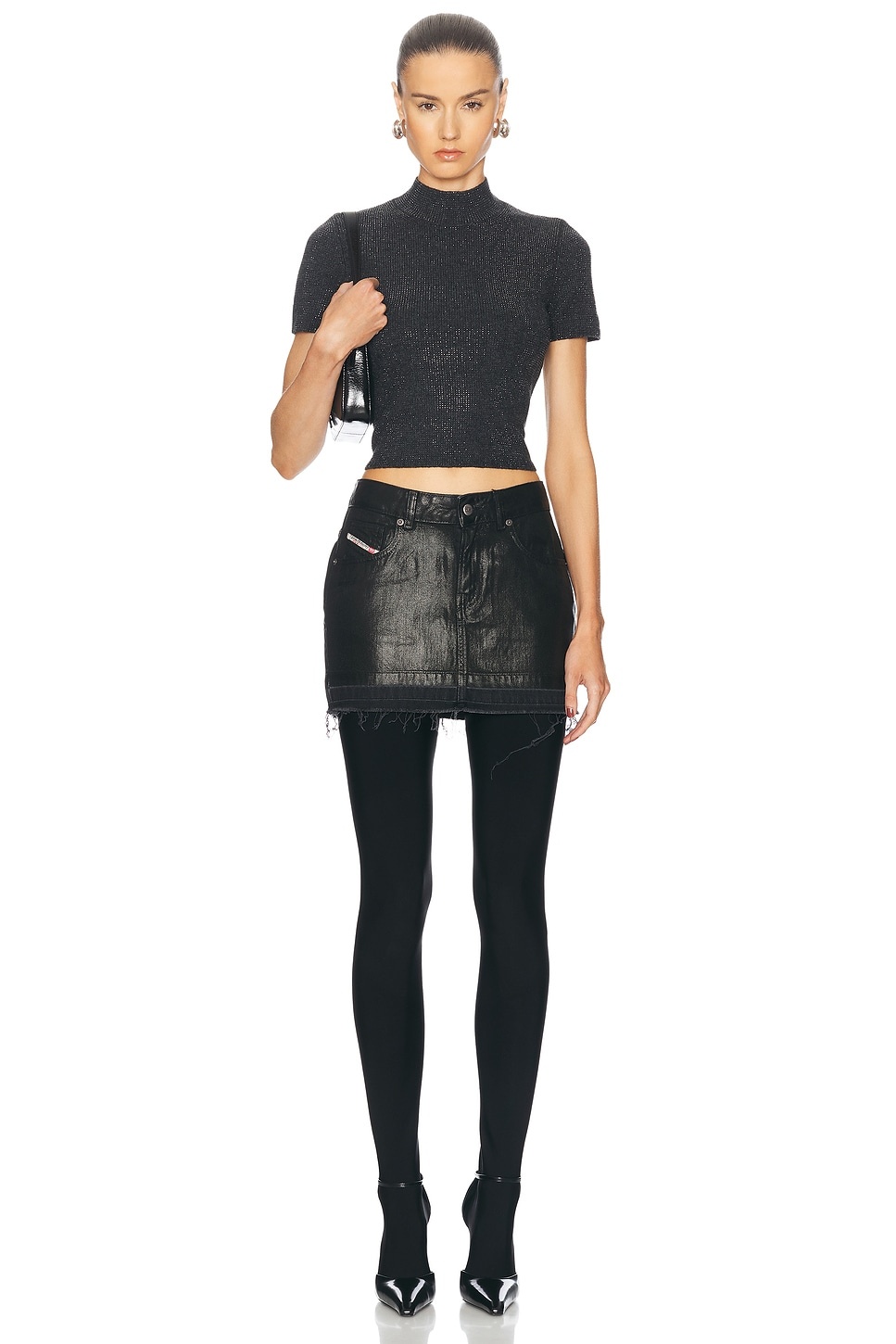 Denim Mini Skirt - 5