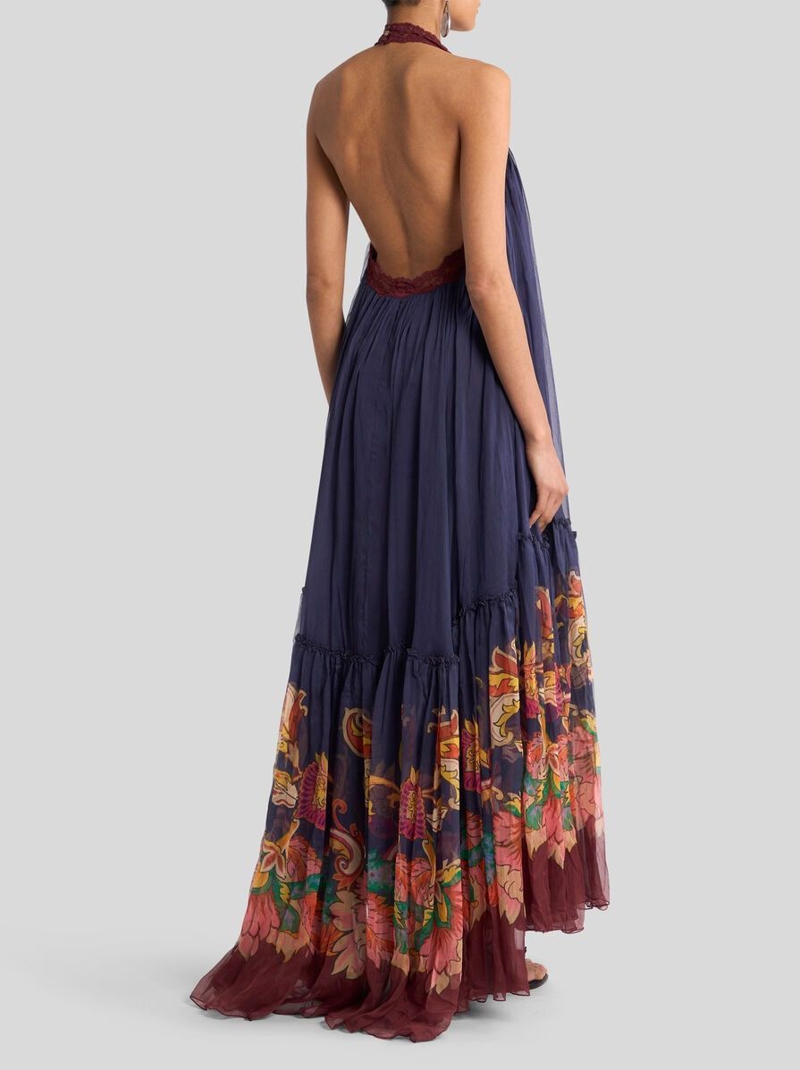 BOHO DRESS WITH OPEN BACK AND FLOUNCE - 4