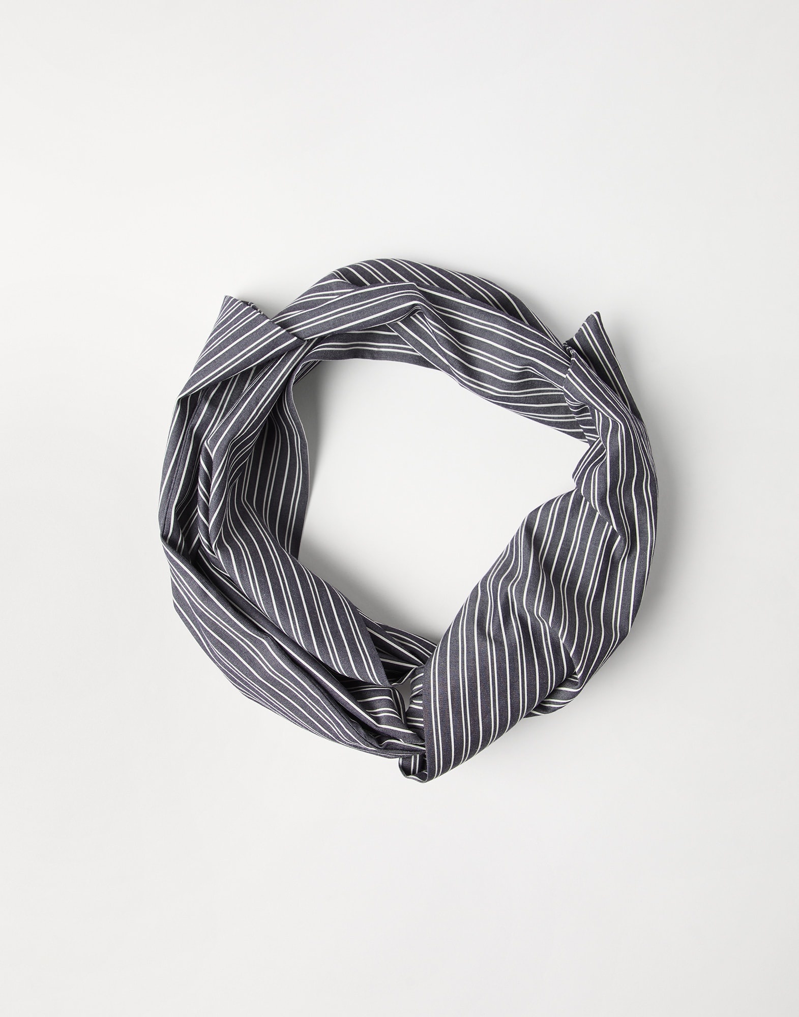 Striped cotton poplin headband - 1