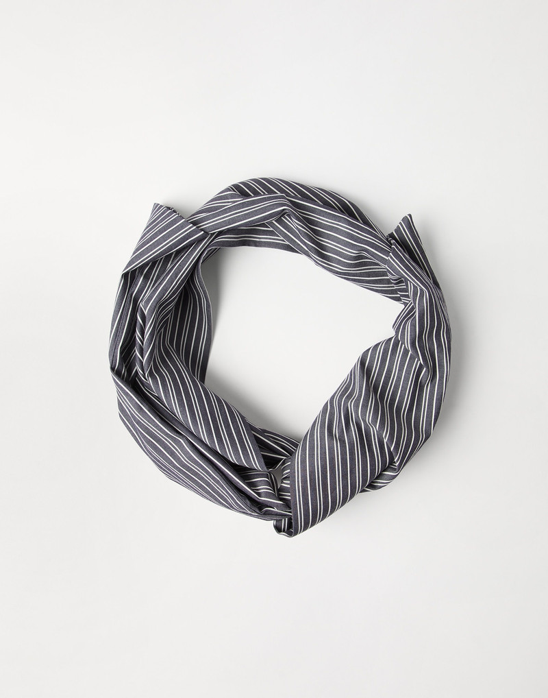 Striped cotton poplin headband 1