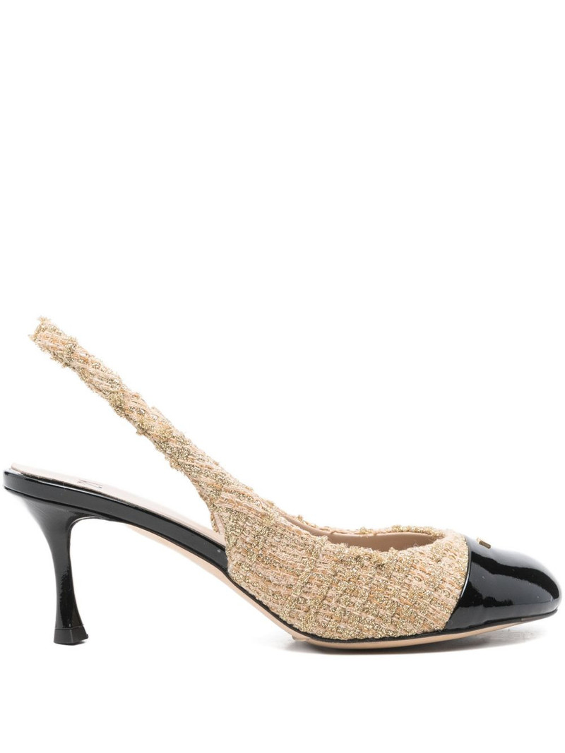 panelled slingback pumps 1