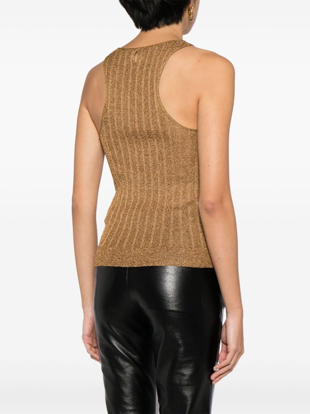 metallic sleeveless top - 4