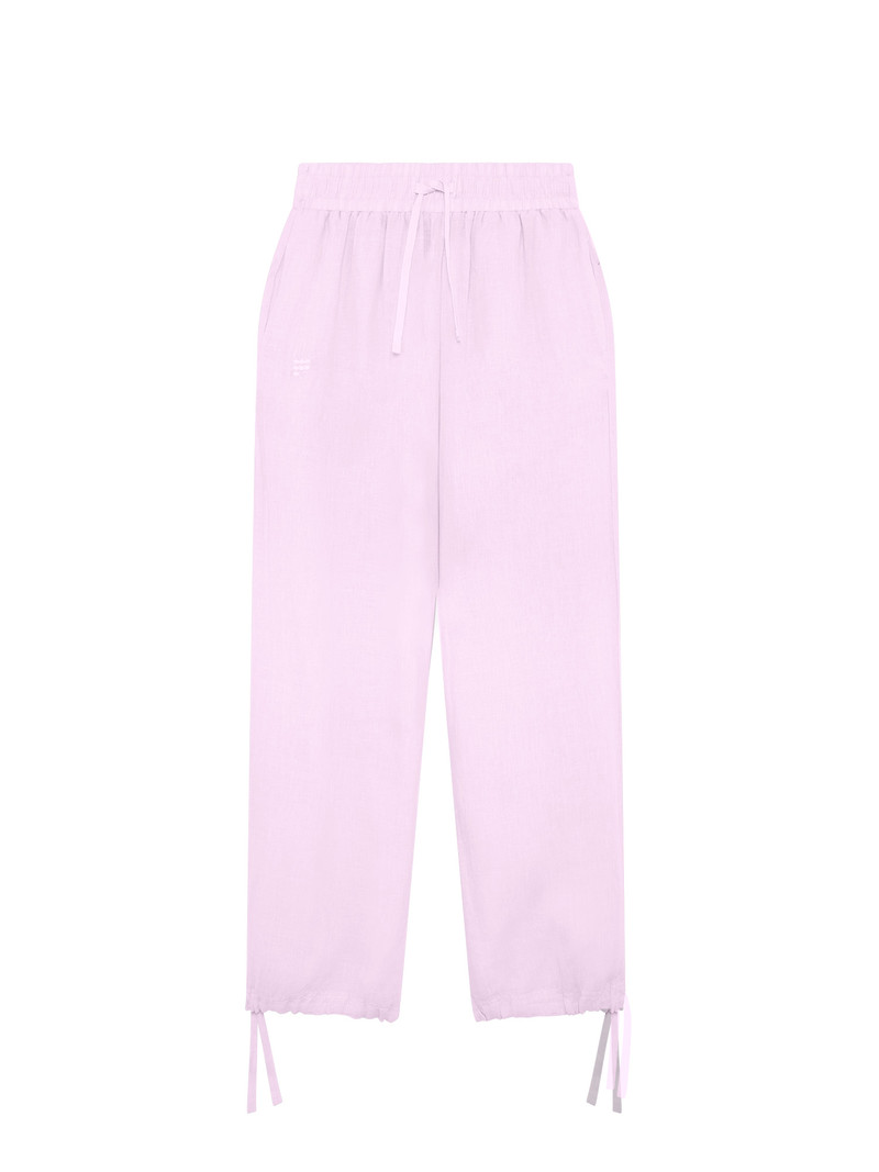Womens Linen Trousers - Light Lilac 1