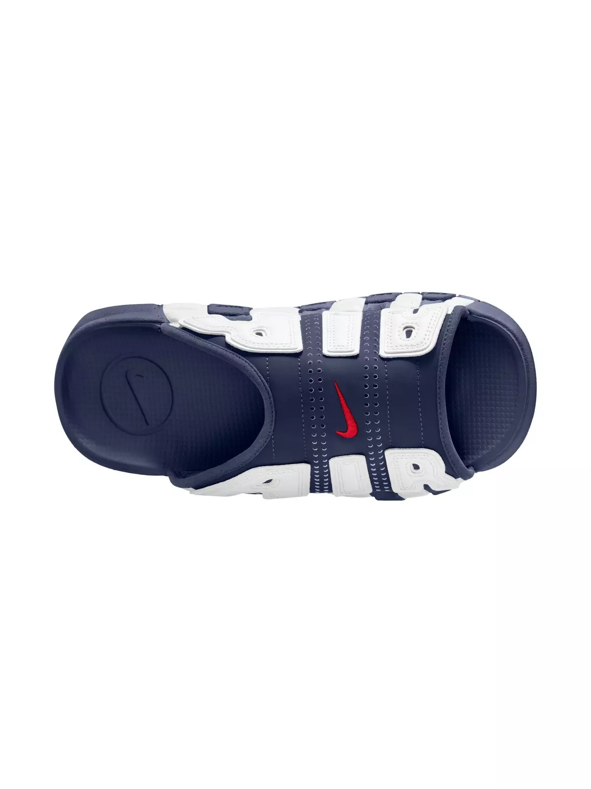 ★Nike★ Air More Uptempo Slide M Midnight Navy White Clear Nike Air More Uptempo 