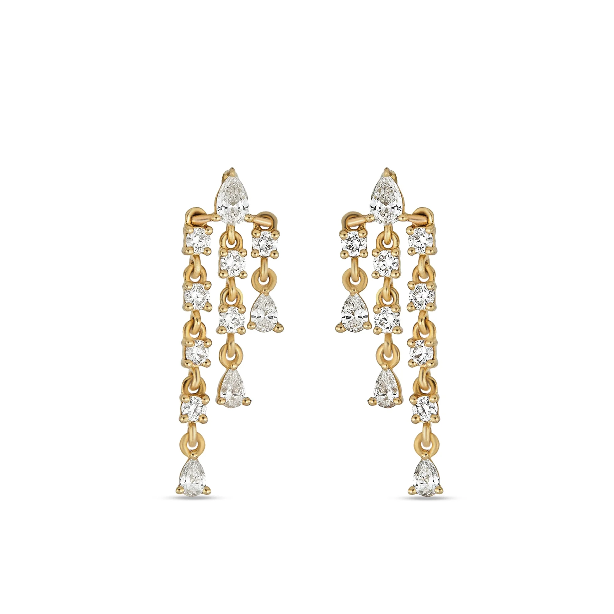 LAB-Created Diamond Boulevard Earrings - 1