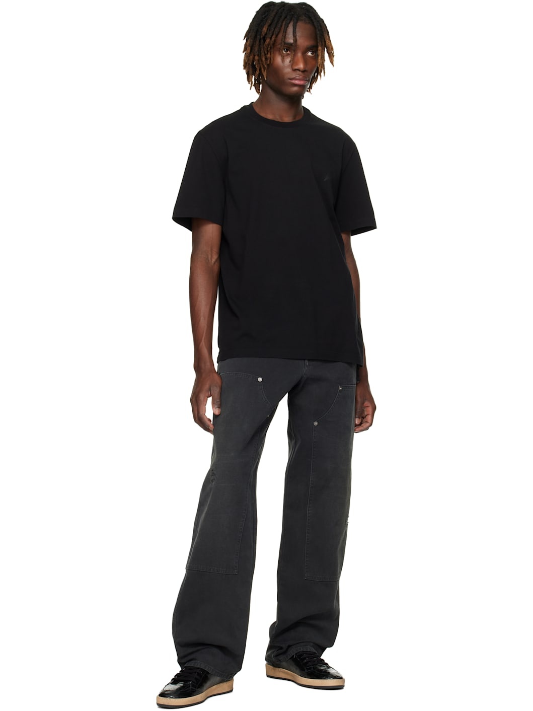 Black Distressed Jeans - 4
