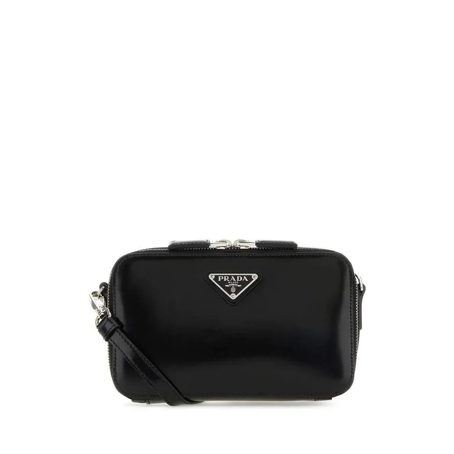Prada Black Leather Brique Crossbody Bag - 1