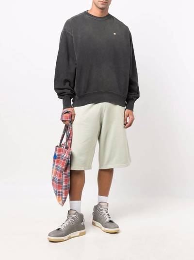 Acne Studios logo-patch crew neck sweatshirt outlook