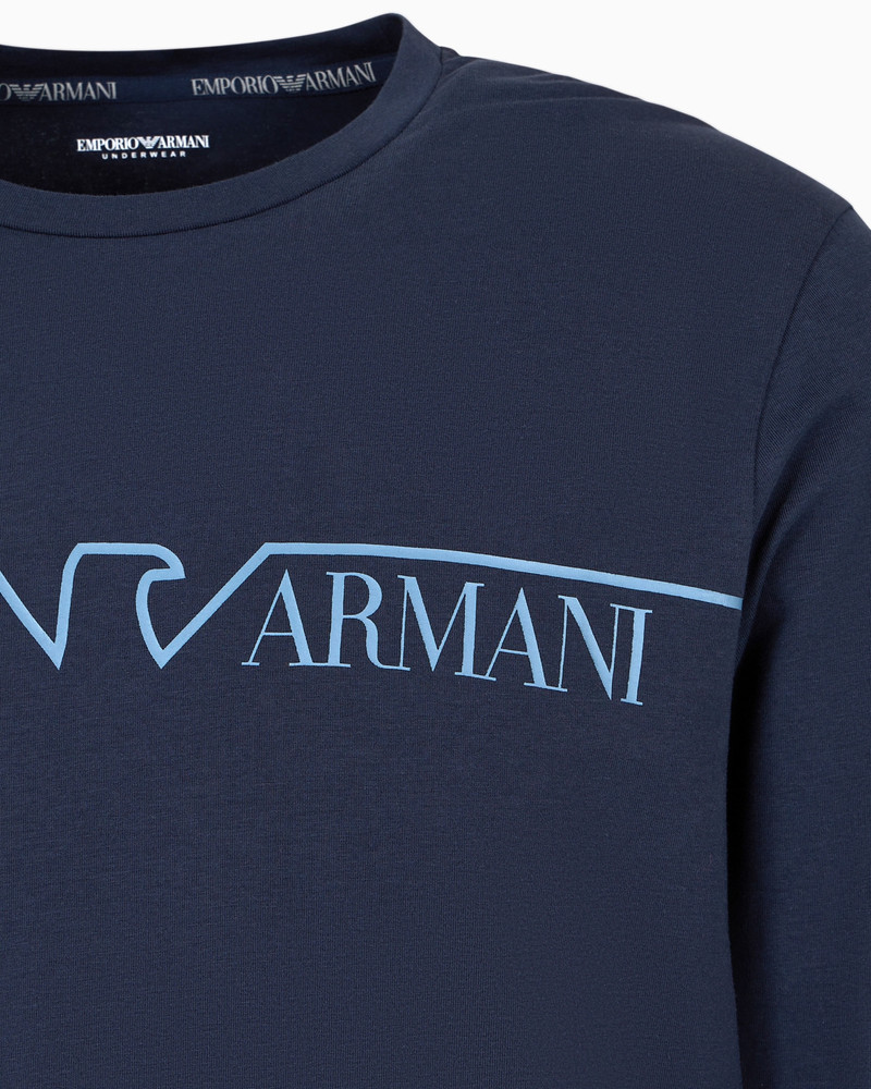 EMPORIO ARMANI ASV megalogo organic-cotton pyjamas outlook