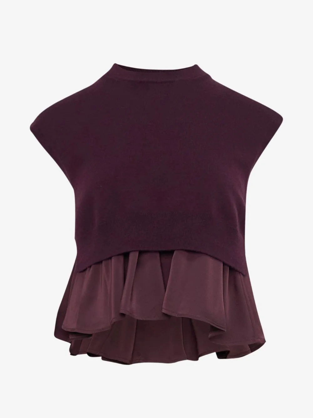 pleated-peplum sweater - 1