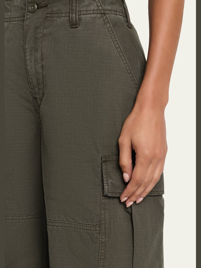 Worn Wide-Leg Cargo Pants 5