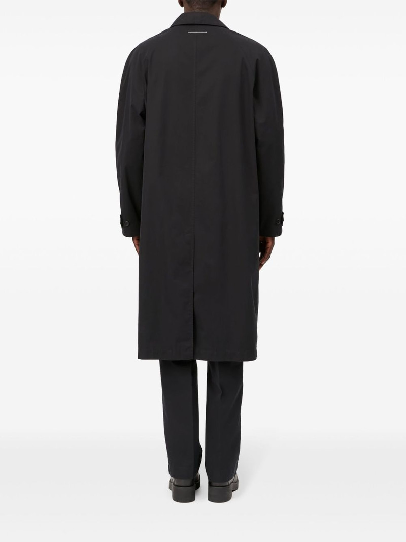 zip-detail cotton trench coat 4