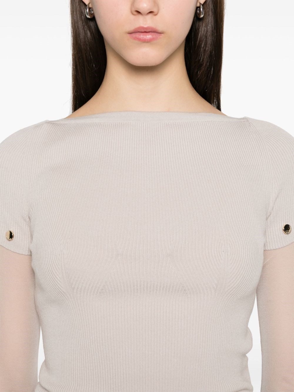 Layered crewneck sweater - 4