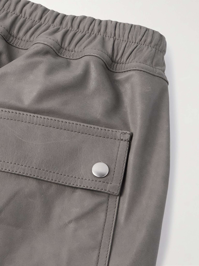 Bauhaus Tapered Leather Cargo Drawstring Trousers 5