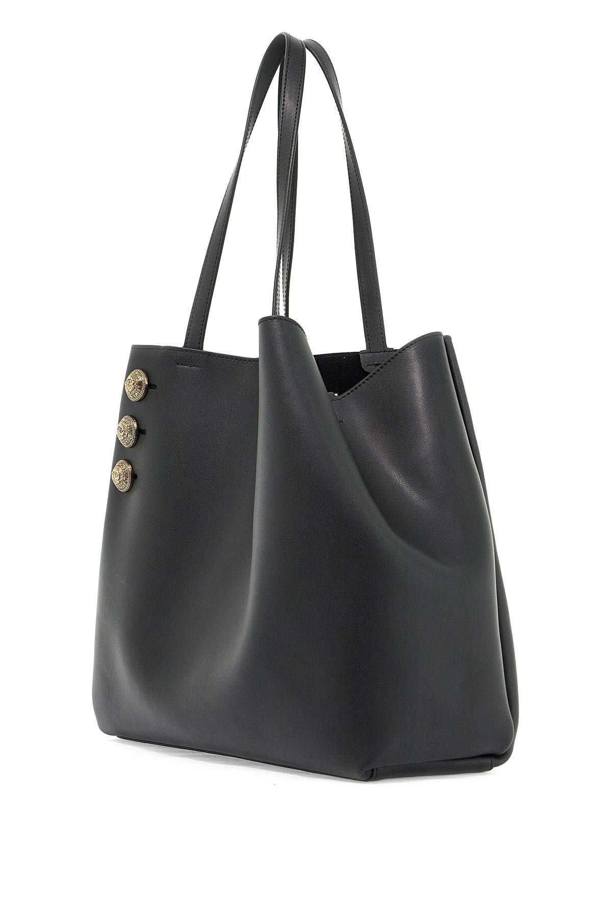 Balmain Smooth Leather Emblème Tote Bag - 2