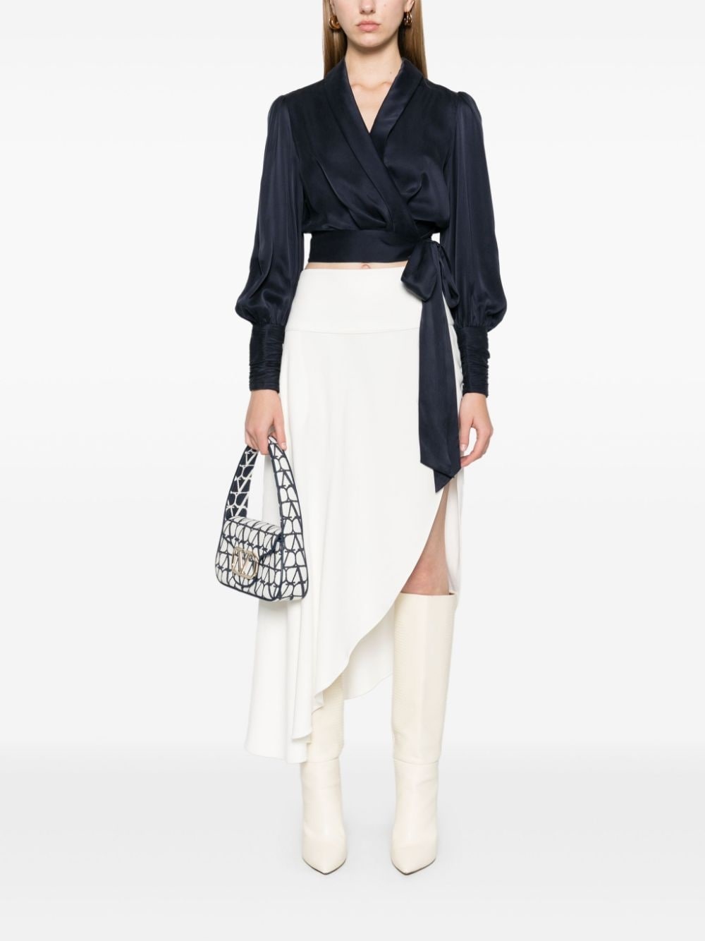 silk wrap top - 2