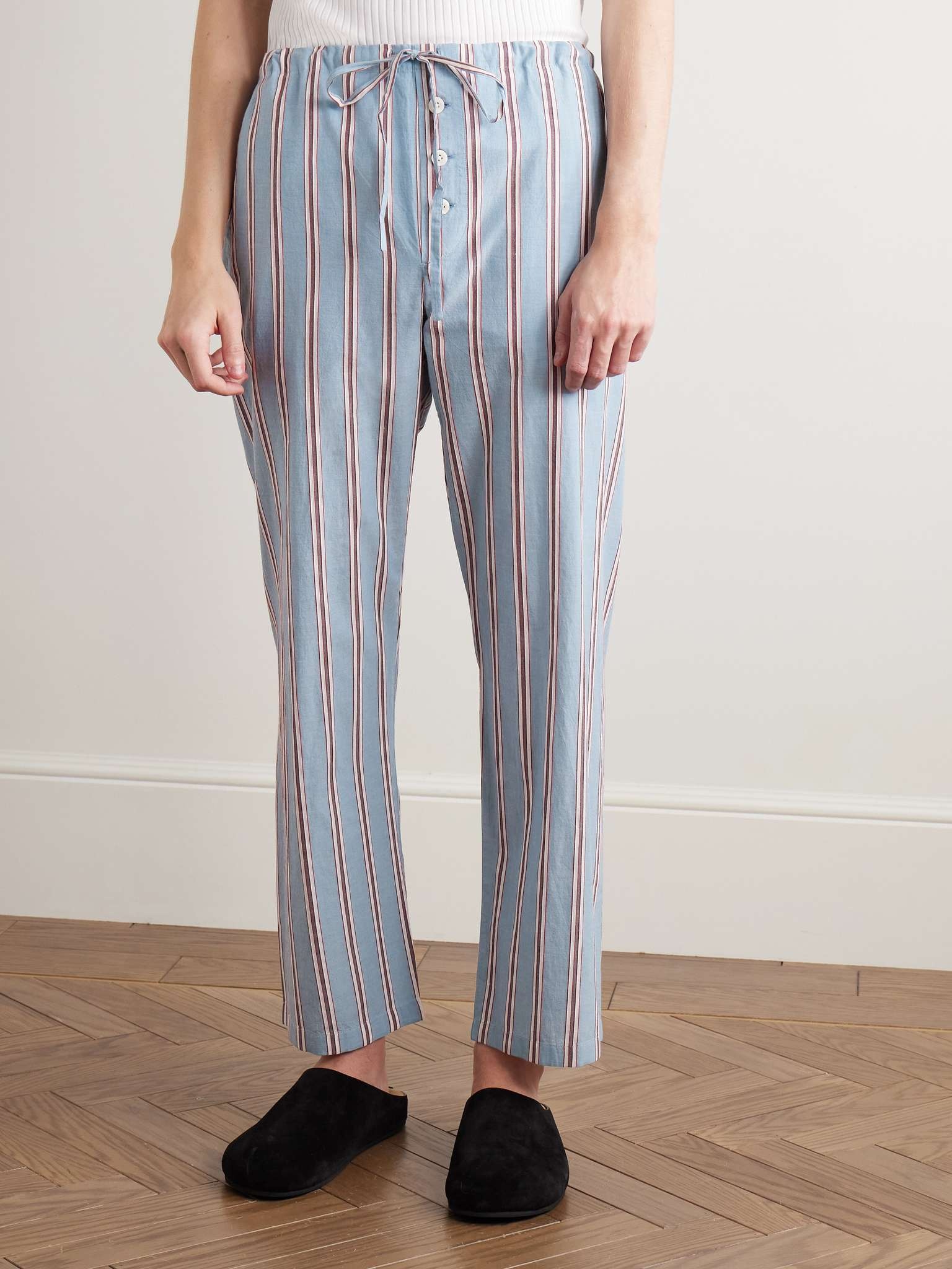 Regatta Straight-Leg Striped Cotton-Voile Drawstring Trousers - 3