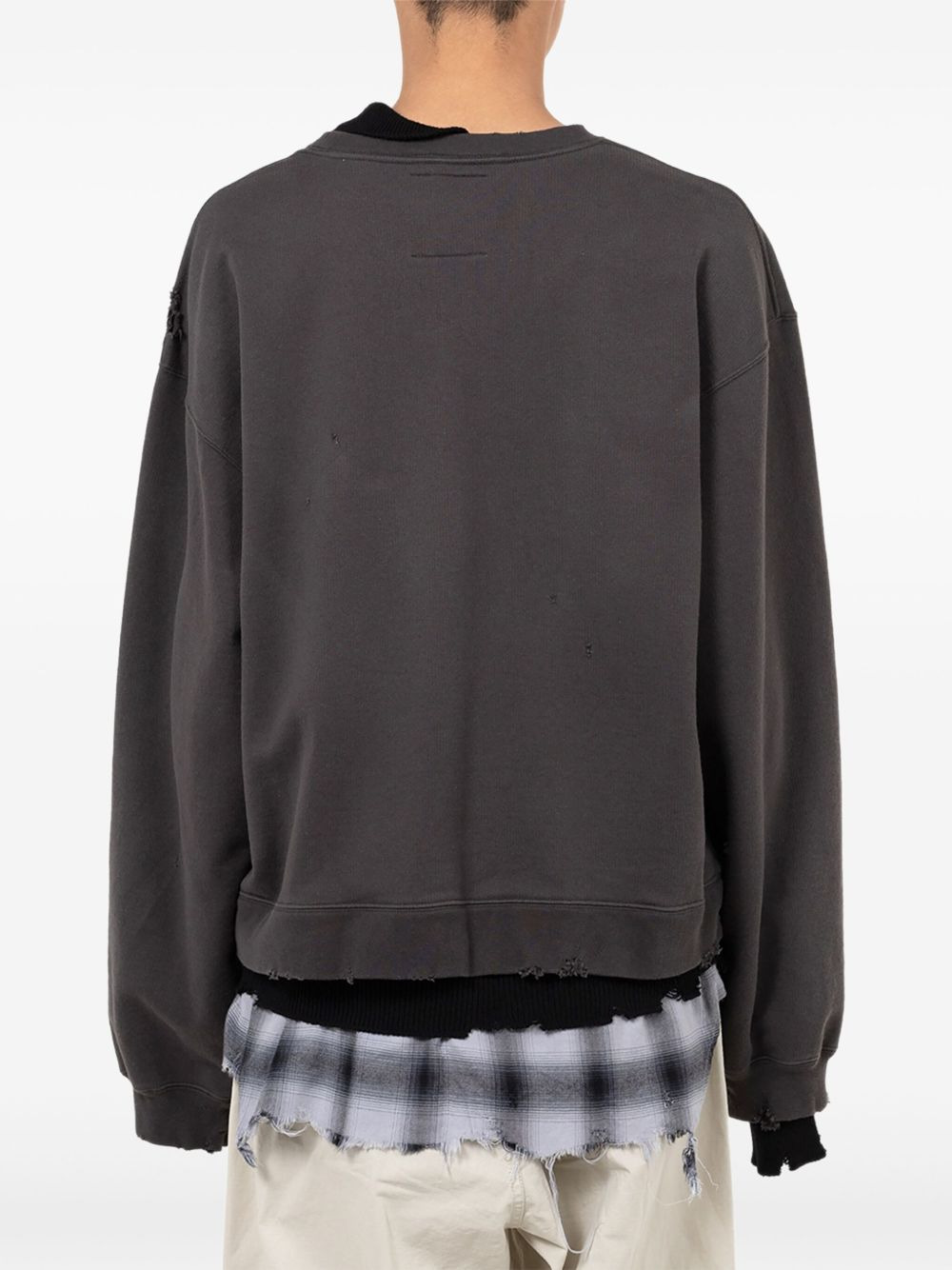 LAYERED DISTRESSED-DETAIL SWEATSHIRT - 5