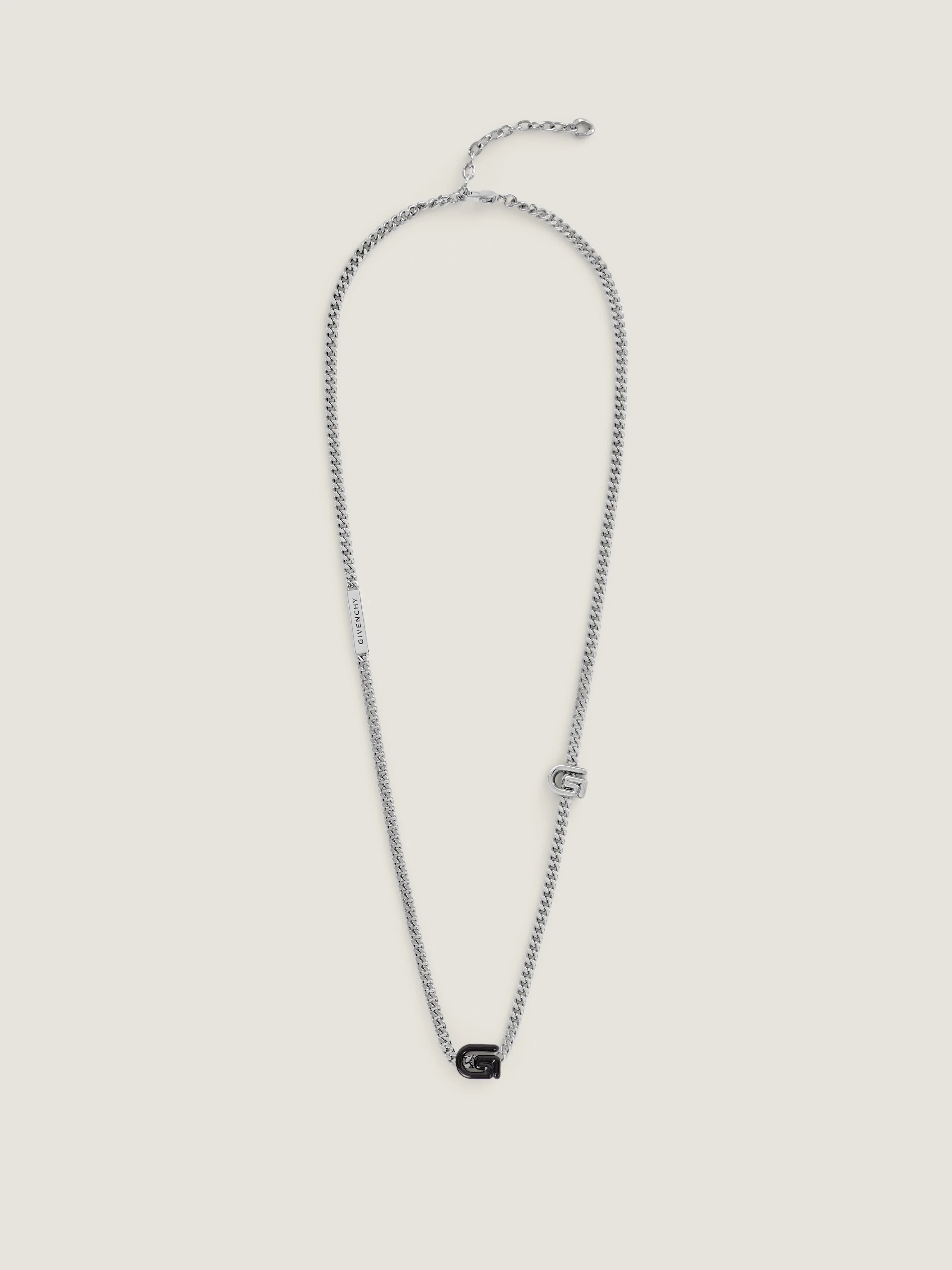 G LINE NECKLACE IN METAL AND ENAMEL - 1