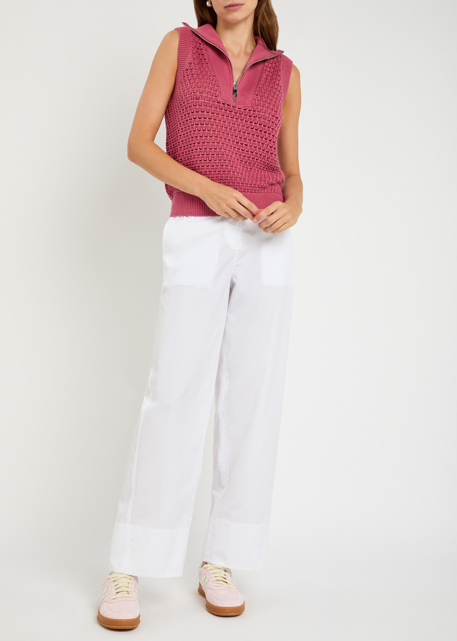 Varley Bains Half Zip Open-knit Tank - 4