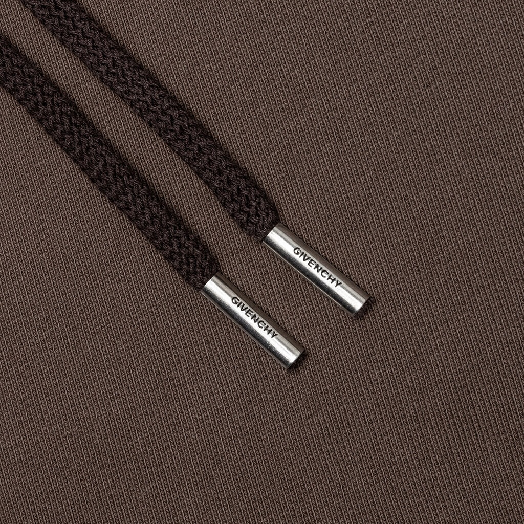 GIVENCHY BARBED WIRE TUFTING WASHED HOODIE - CHOCOLATE - 4
