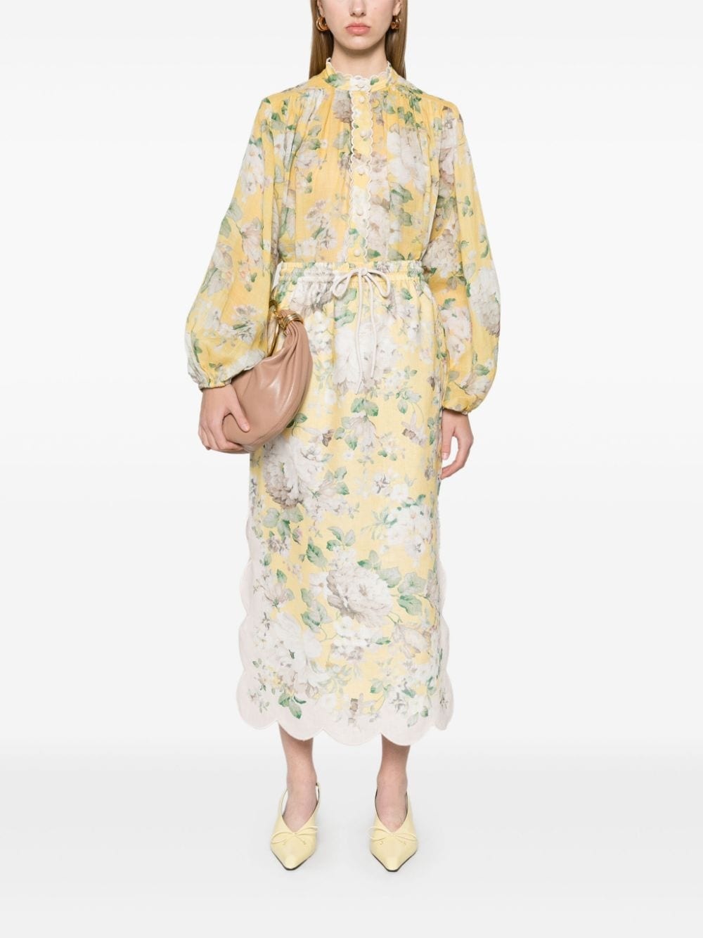 acacia scallop midi skirt - 2