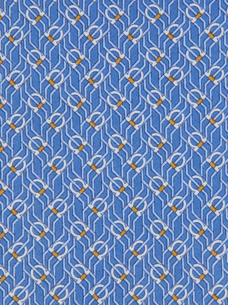 FERRAGAMO Tetris print silk tie outlook