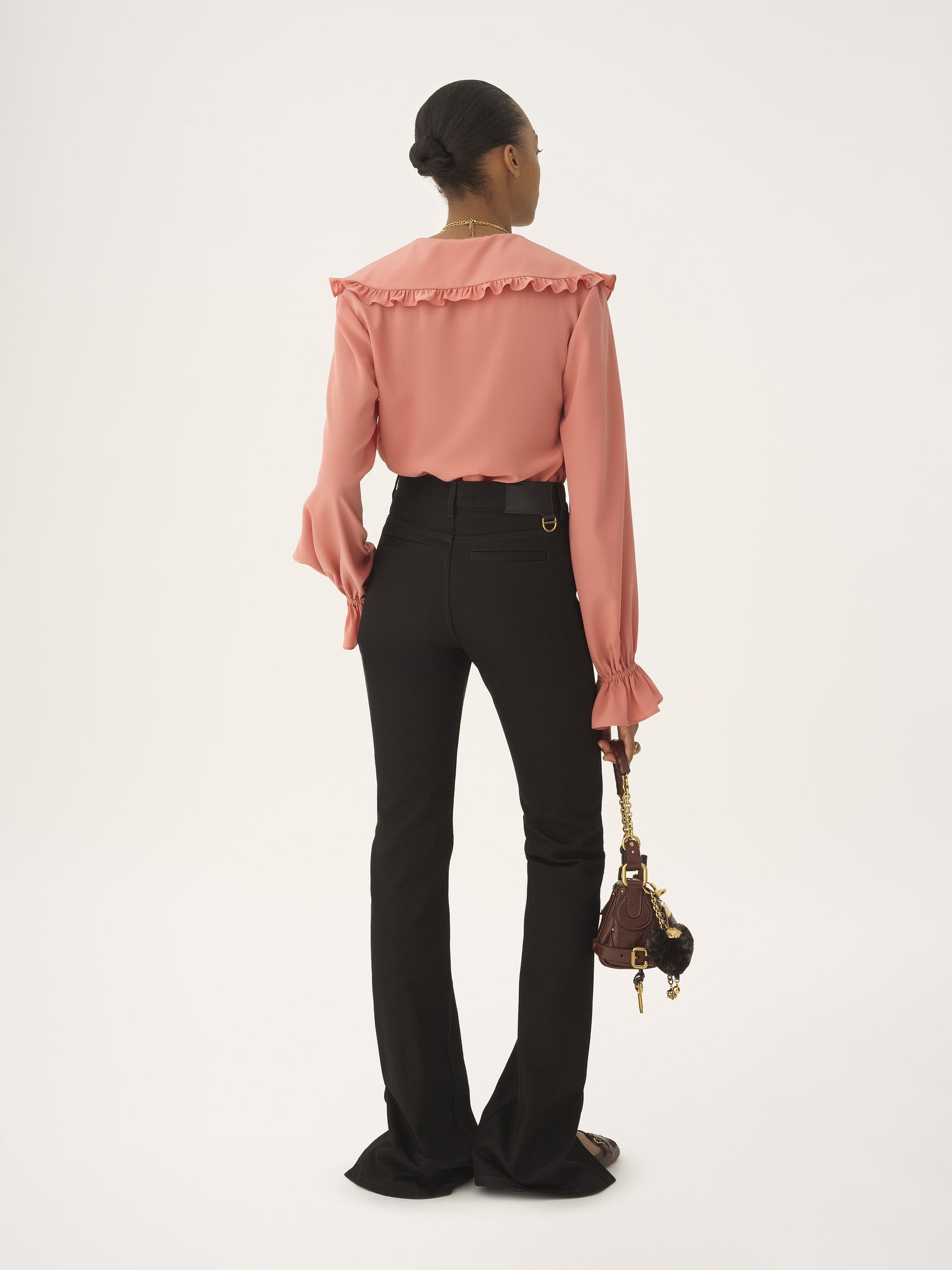 FLUID RUFFLE BLOUSE IN CRÊPE DE CHINE - 5