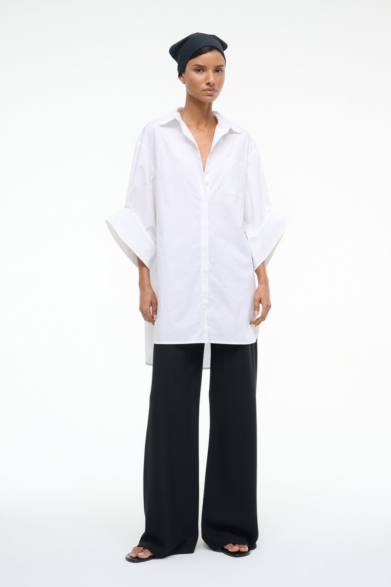 STAUD NICO DRESS WHITE 9