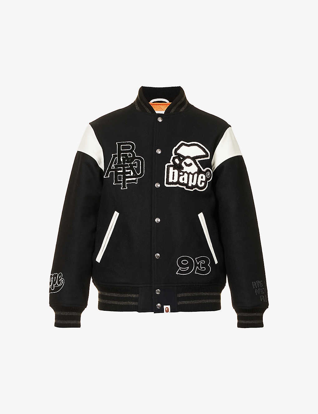 Switch branded wool-blend varsity jacket - 1