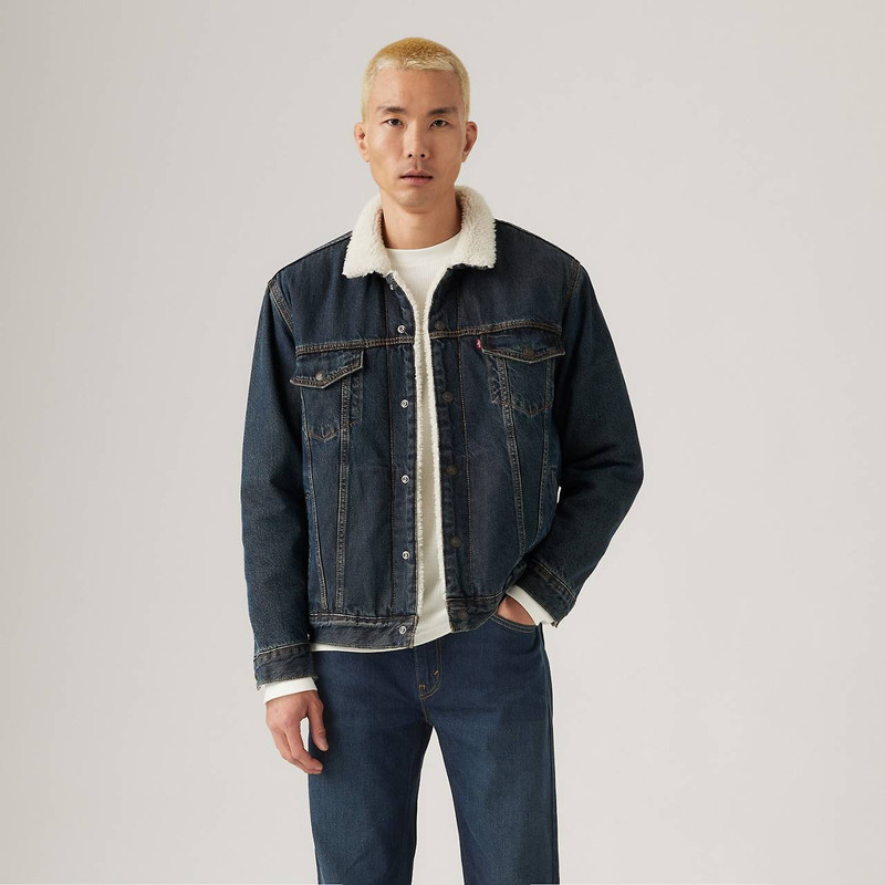 RELAXED FIT SHERPA TRUCKER JACKET 2