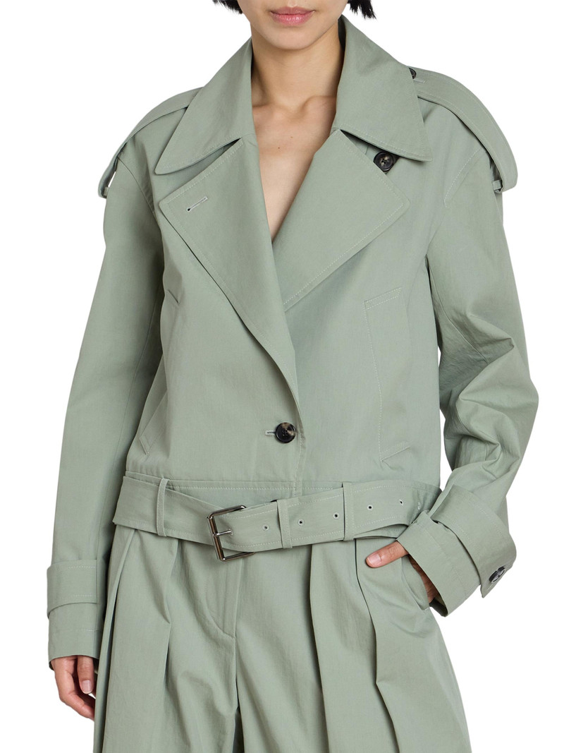 Women's Vensar Cotton Belted Jacket - Pistache 3