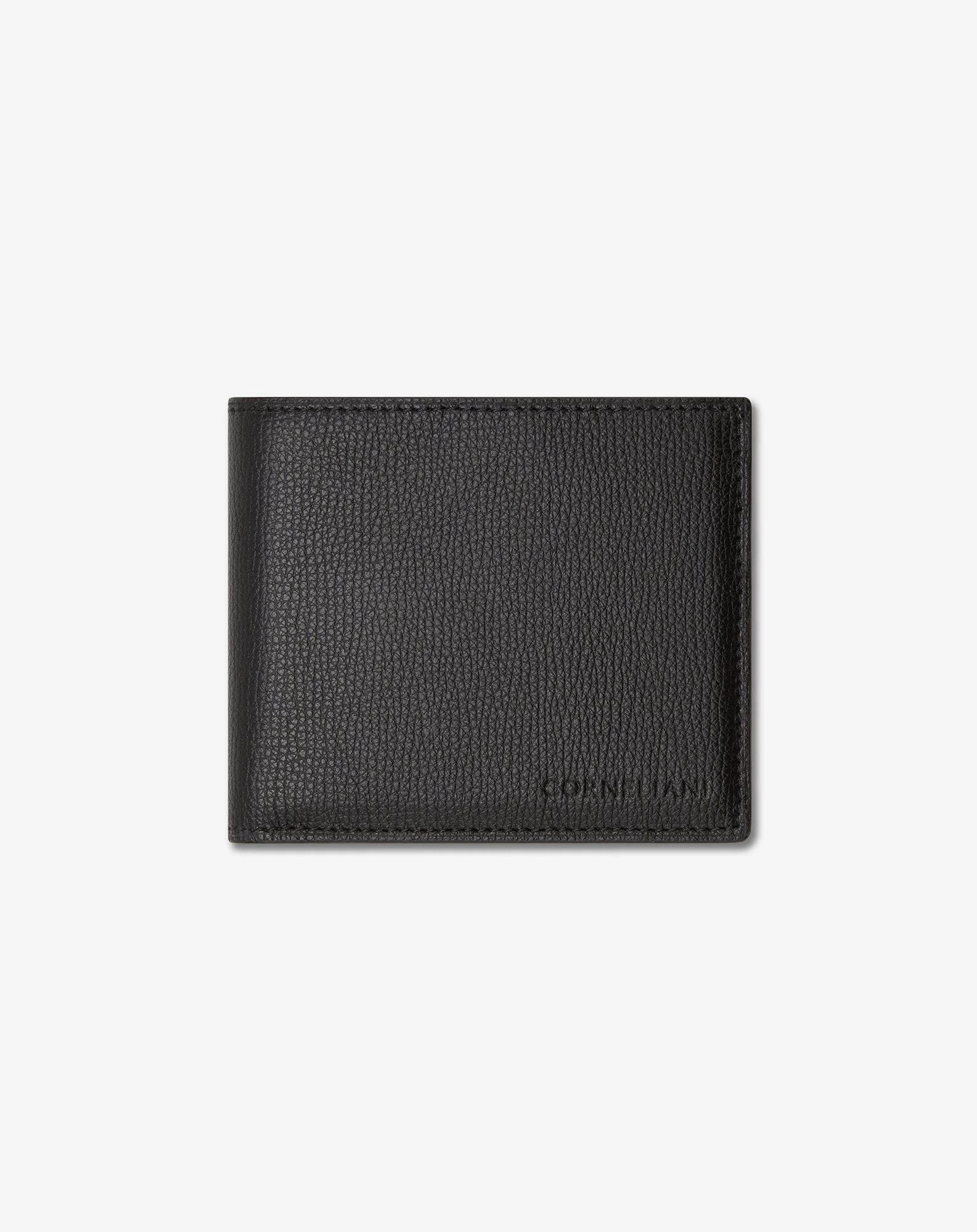Black leather wallet with card case - 1