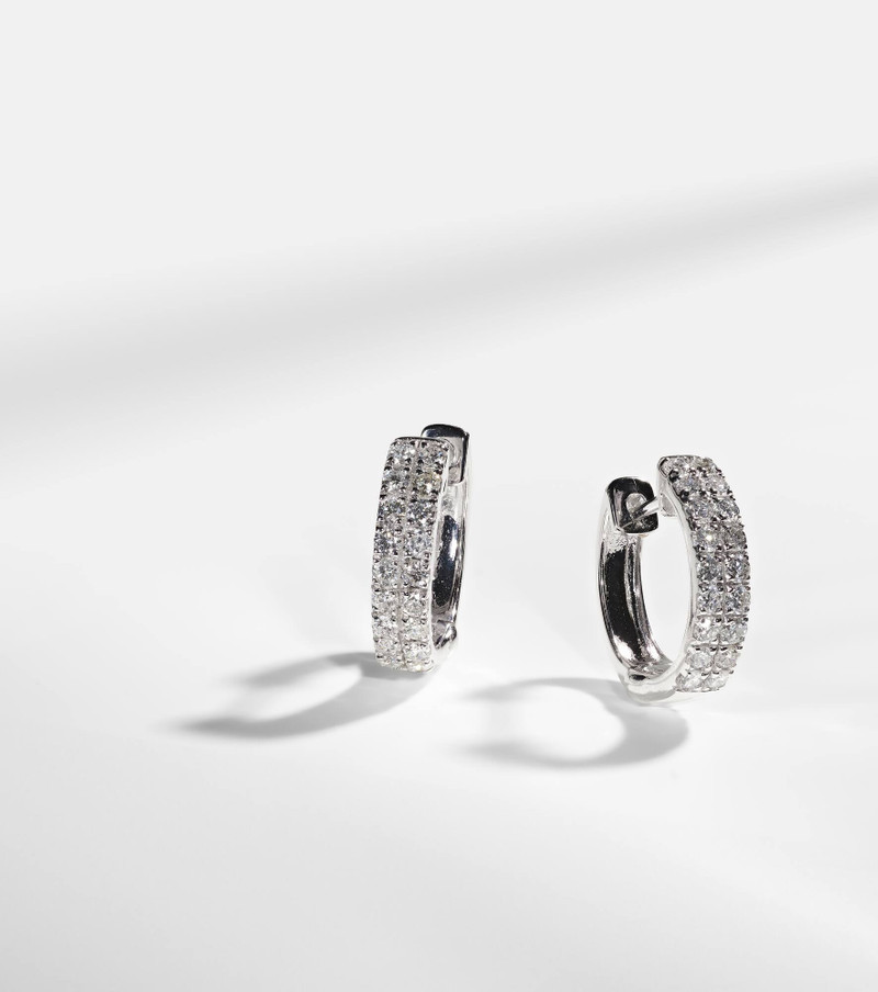 14kt white gold earrings with diamonds 5