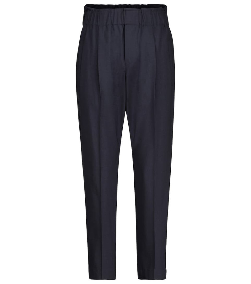 Exclusive to Mytheresa – High-rise slim wool-blend paperbag pants 1