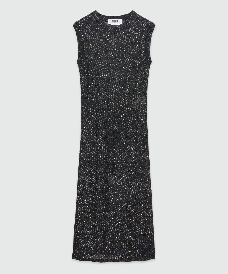 Glitter knit midi dress - 1