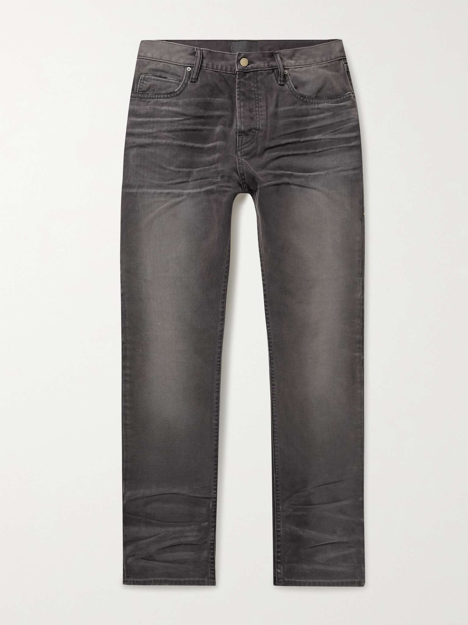 Stone-Washed Cotton-Canvas Jeans - 1